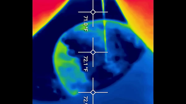 Close up of my hot pee into the toilet  