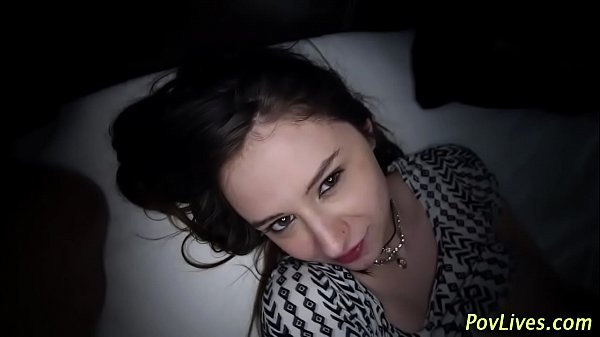 Teen swallows cum pov
