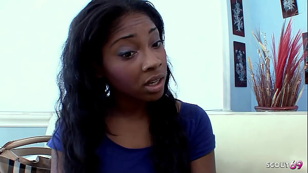 Slim Black Ebony Girl with Saggy Tits seduce older with Guy to Interracial Cheating Fuck when home alone