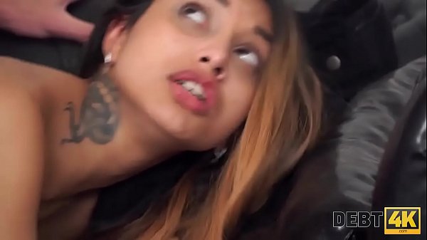 Debt4k. Collector can resist tattooed coquette's body and fucks her for the loan 