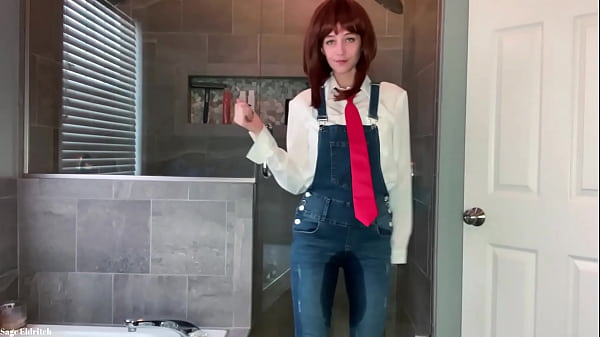 Uraraka Ochako Wetting Blue Jean Overalls & Panties Sage Eldritch
