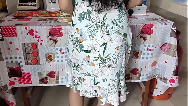 I film my hot stepmom cooking - my husband works a lot so my stepson takes his place  