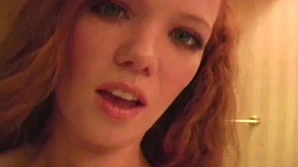 Natural redhead in seethrough pantyhose