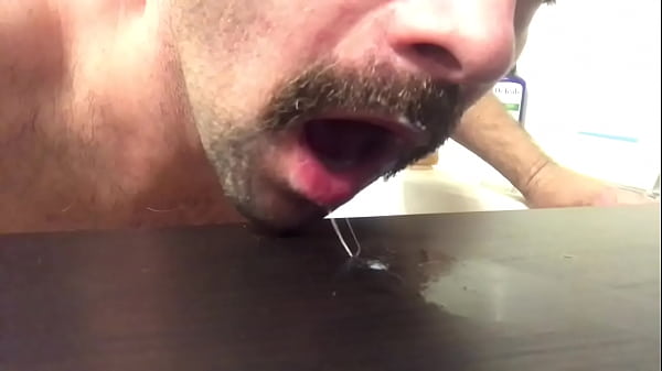 Eating up my big load of cum! So good my dick got hard again  