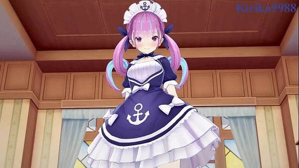 Minato Aqua and Ookami Mio intense sex. - Hololive VTuber Hentai