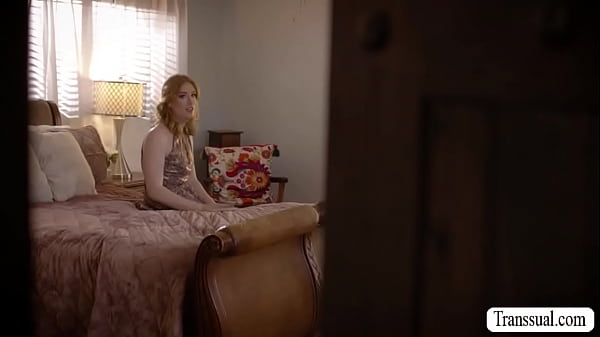 Stepbro listen to his shemale stepsibling while shes talking on the phone.After that,he enters her room and then they fuck each others ass. 