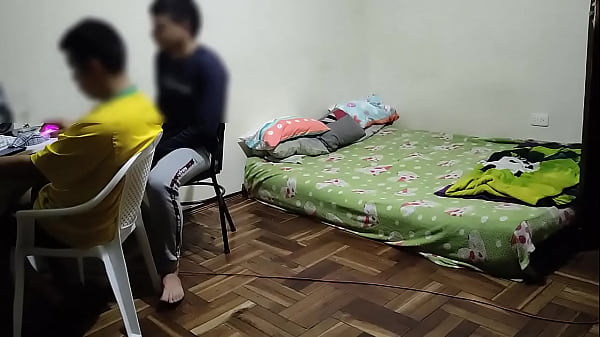 I'm in my best friend's room playing a video game, his wife comes in and without shame or anything she starts to touch my dick then she starts to suck it when her husband is there 