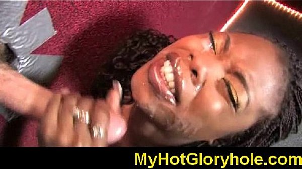 Gloryhole Initiations Black chick sucking white dick 4