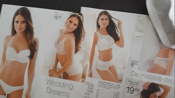 Panty jerk on White Lingerie 