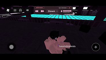 Fucking a cute girl in a roblox game