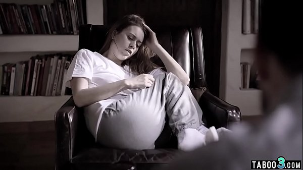 Shy brunette young patient banged by her psychiatrist