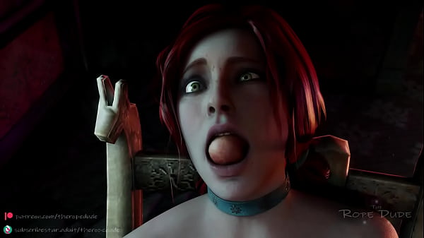 Triss tie herself up and masturbates