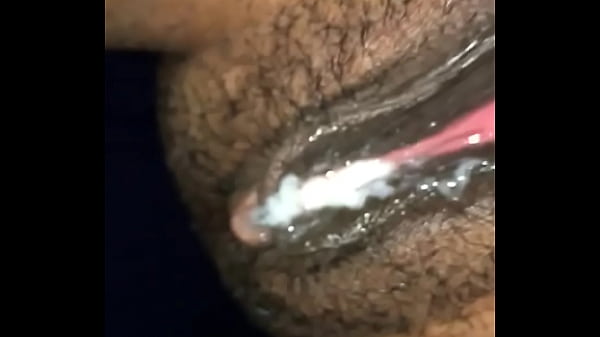 Ebony girl loaded with cum