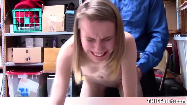 Petite Serbian thief caught and rough fucked