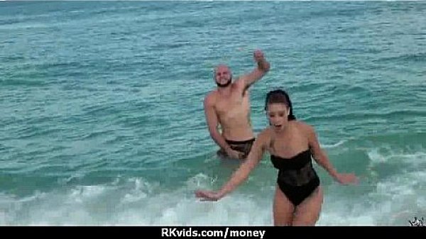 Slutty amateur babe is paid cash from some crazy public sex 17