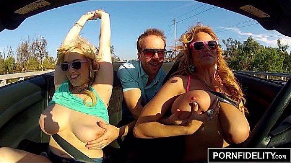 PORNFIDELITY - Siri and Kelly Use Big Naturals on Fat Cock