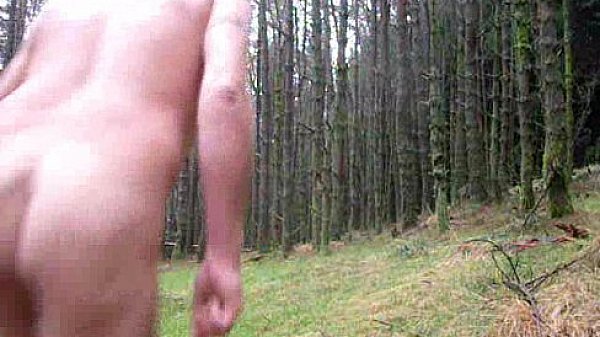 Public woods in panties and getting naked