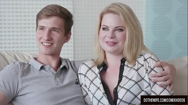 Blond Wife Adry Berty Fucks a Stud in Front of Her Loser Husband