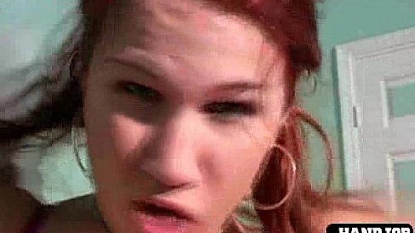 Redhead big tit handjob 