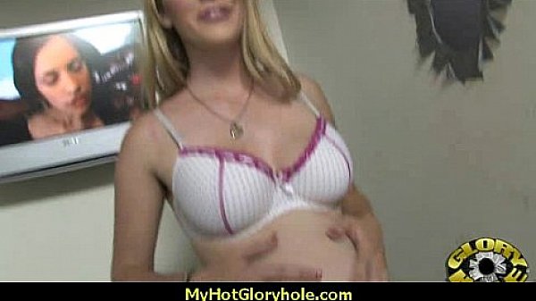 White milf sucking and licking a black cock 14