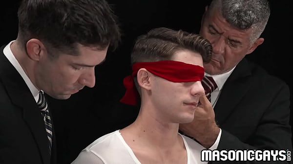 Two older men tag team cute twink!  