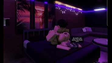 Filling up a needy doggie girl in Roblox  