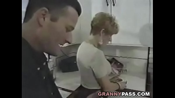 Granny Fucks Young Dick In The Kitchen