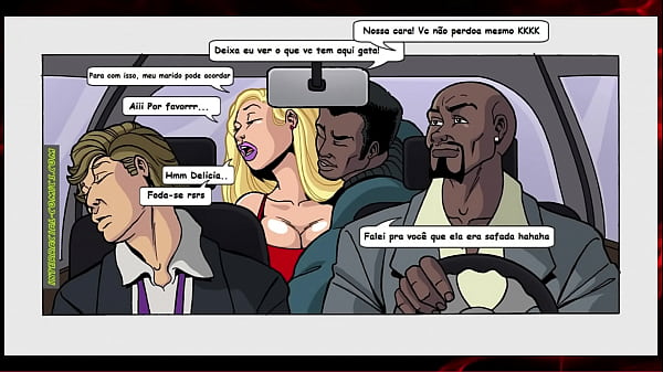 Marido corno desmaia, e esposa faz dp com dois negros