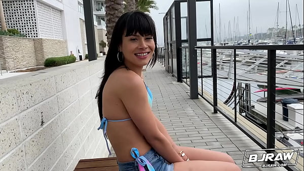 Skinny milf takes a big dick deep into her throat