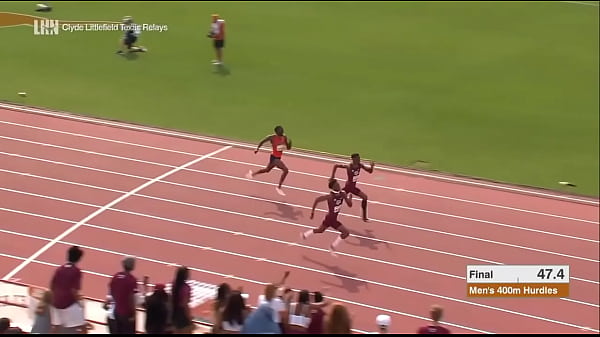TAMU Hurdlers clap the competition cheeks