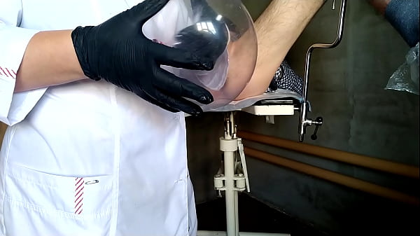 Woman doctor fucks patient in gynecology