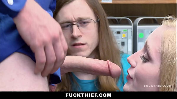 Cute Teen Getting Punished by Security Guard While Her Bf Watches - Fuckthief 