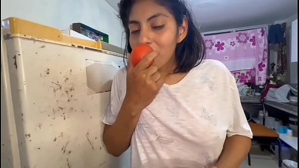 18-year-old Mexican stepdaughter strips naked and masturbates for the first time.