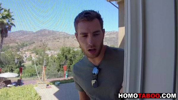 Gay jock spying on his stepbrother masturbating