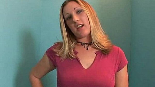 Hot girl sucking big white cock through a gloryhole 31