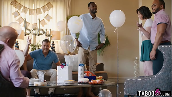 Diaper shower had everybody so bored they decided to have a gangbang instead  