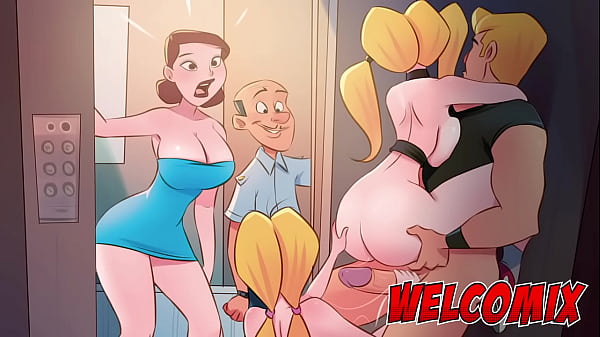 Crash in the elevator! Porn Cartoons  
