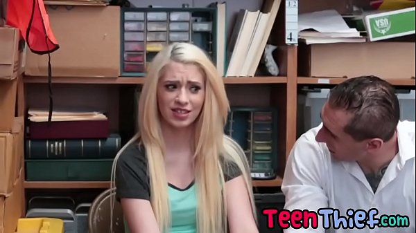 Divine blonde teen is eager to suck a hard officer rod before mounting it