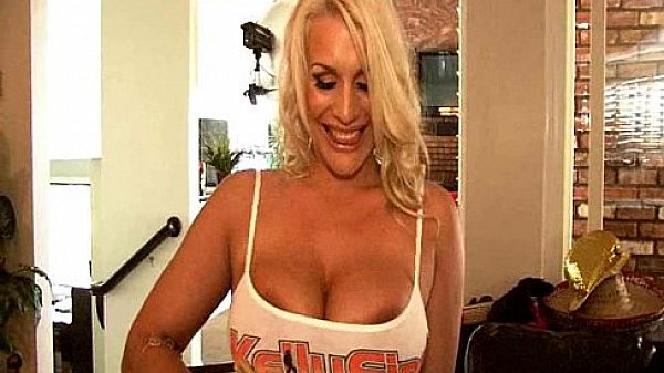 Two Busty Blondes Pleasing A Lucky Stud