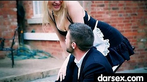 Gorgous babe in stockings tasiting a dick 14