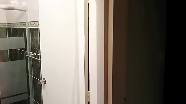 I watch my stepmom masturbate while cleaning the shower.