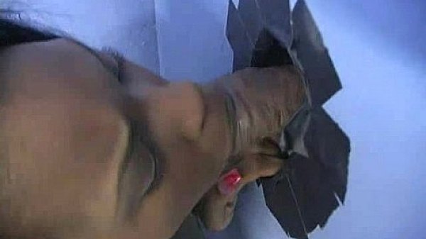 I sneak Black BJ as I fuck husband thrue gloryhole 5