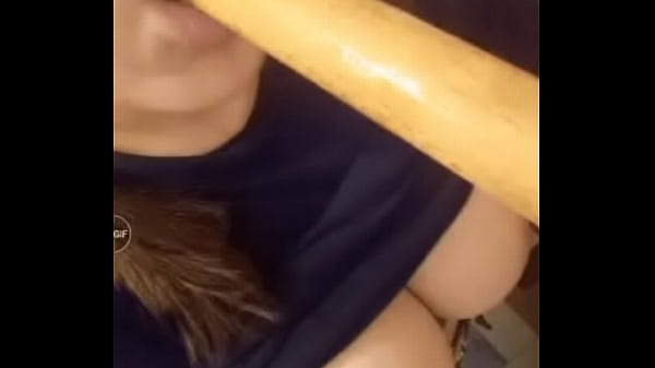 18 YO Slut Sucks Wooden Toy