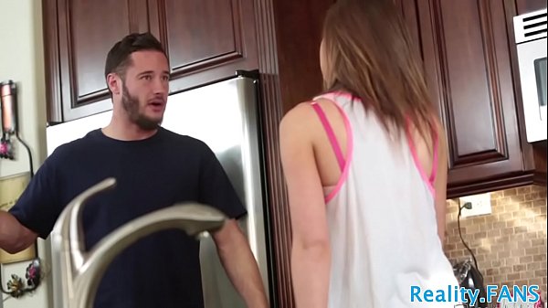 Pussyfucked teen tastes her stepbros cum