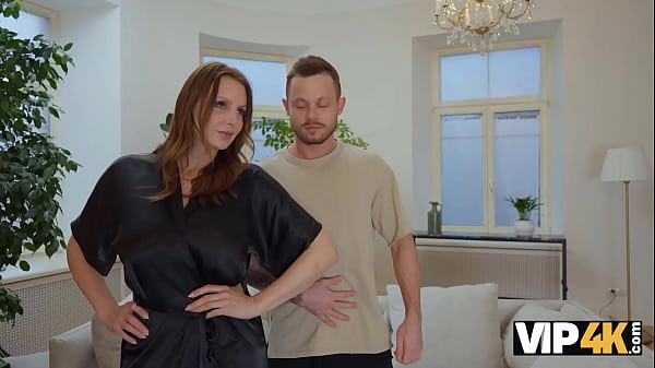 VIP4K. Sexy threesome with two busty Russian sluts