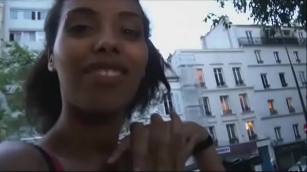Wild casting of little Parisian black slut getting fucked in POV