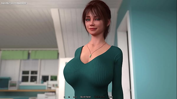 Summer Heat By Naughty Fox Games - Sneaky Quiet Sex With Huge Boobs MILF While Stepmom is in The Other Room