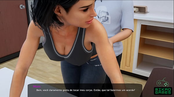 Recebi um Boobjob da Step Mom jogando o game adulto