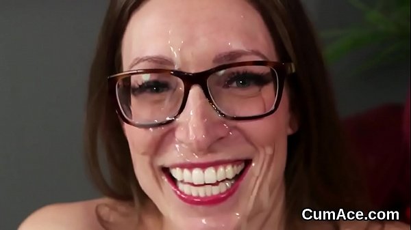 Nasty idol gets jizz load on her face swallowing all the spunk