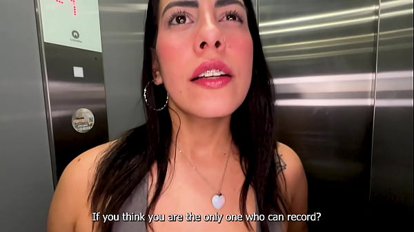 Cuckold Neighbor Fucks Girl Next Door when she flirts with him in the Elevator, POV and Cum in Mouth! Kylei Ellish